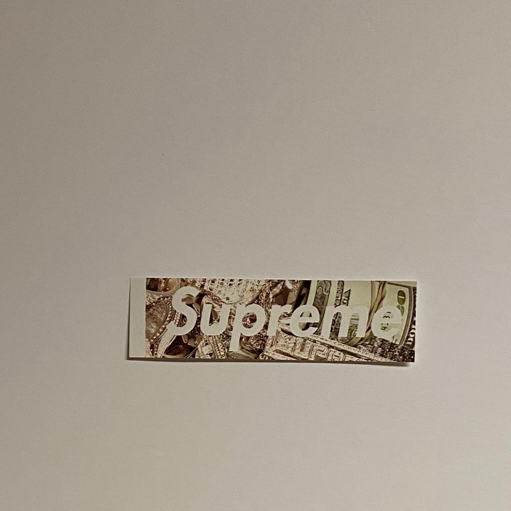 Supreme bling box logo sticker